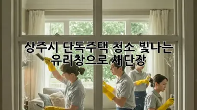 상주시 단독주택 청소, 빛나는 유리창으로 새단장!